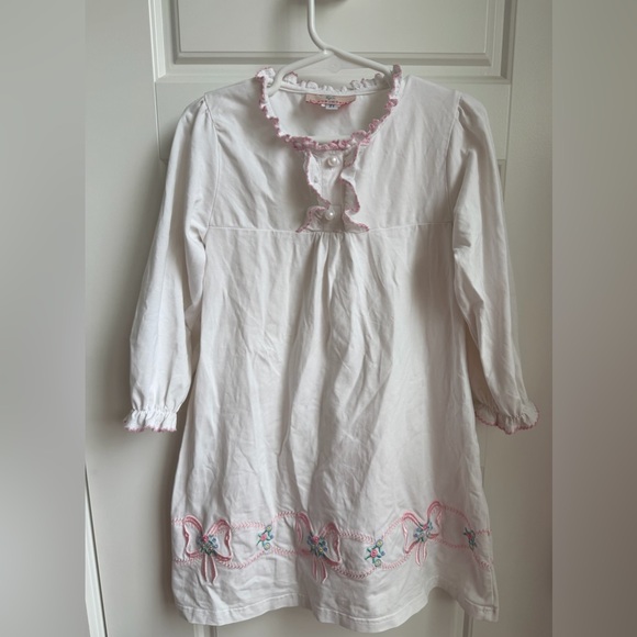 Smockingbird Pearl Button Bow Nightgown - Picture 1 of 3